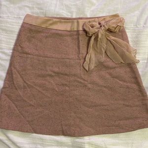 DVF skirt specked pale pink fabric with silky bow